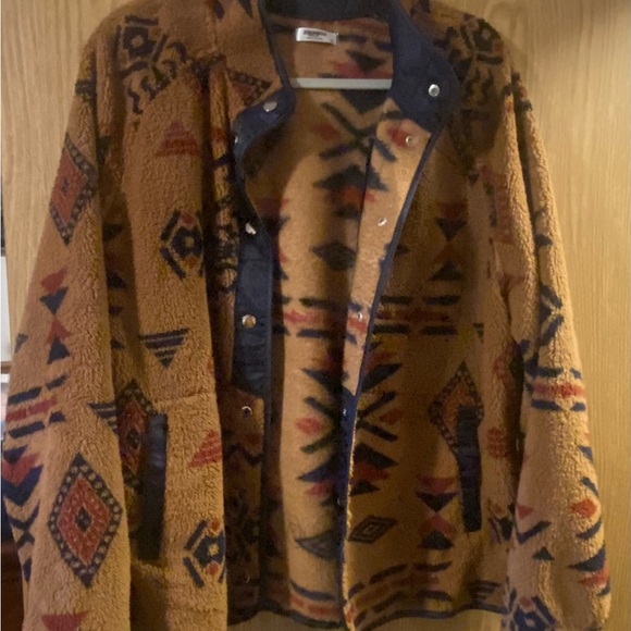 Aztec Pattern Fleece Jacket XL - Picture 1 of 5